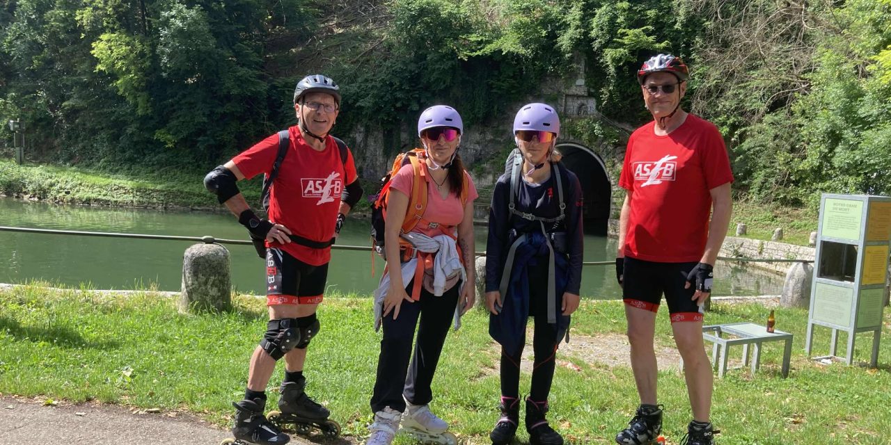 rencontre de deux sportive qui font le tour de France en roller
