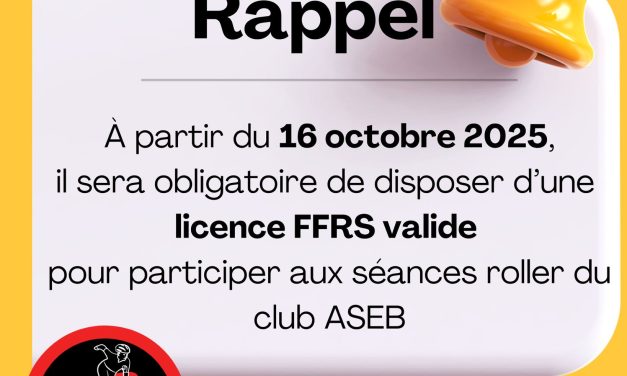 licence FFRS obligatoire a partir du 16 octobre